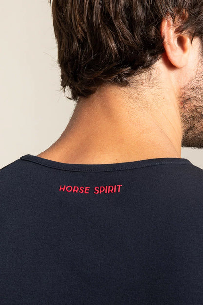 Tee-Shirt Barcelone Homme Horse Spirit Marine