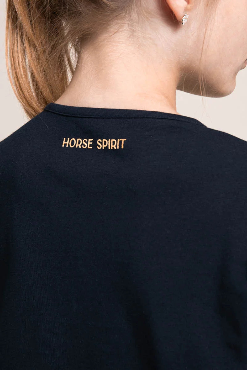 T-Shirt Barcelone Horse Spirit Marine/Doré