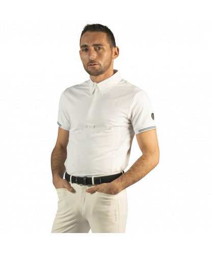 Polo Bankso Homme Blanc Flags & Cup