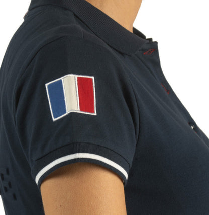 Polo France Dame Flags&Cup Marine