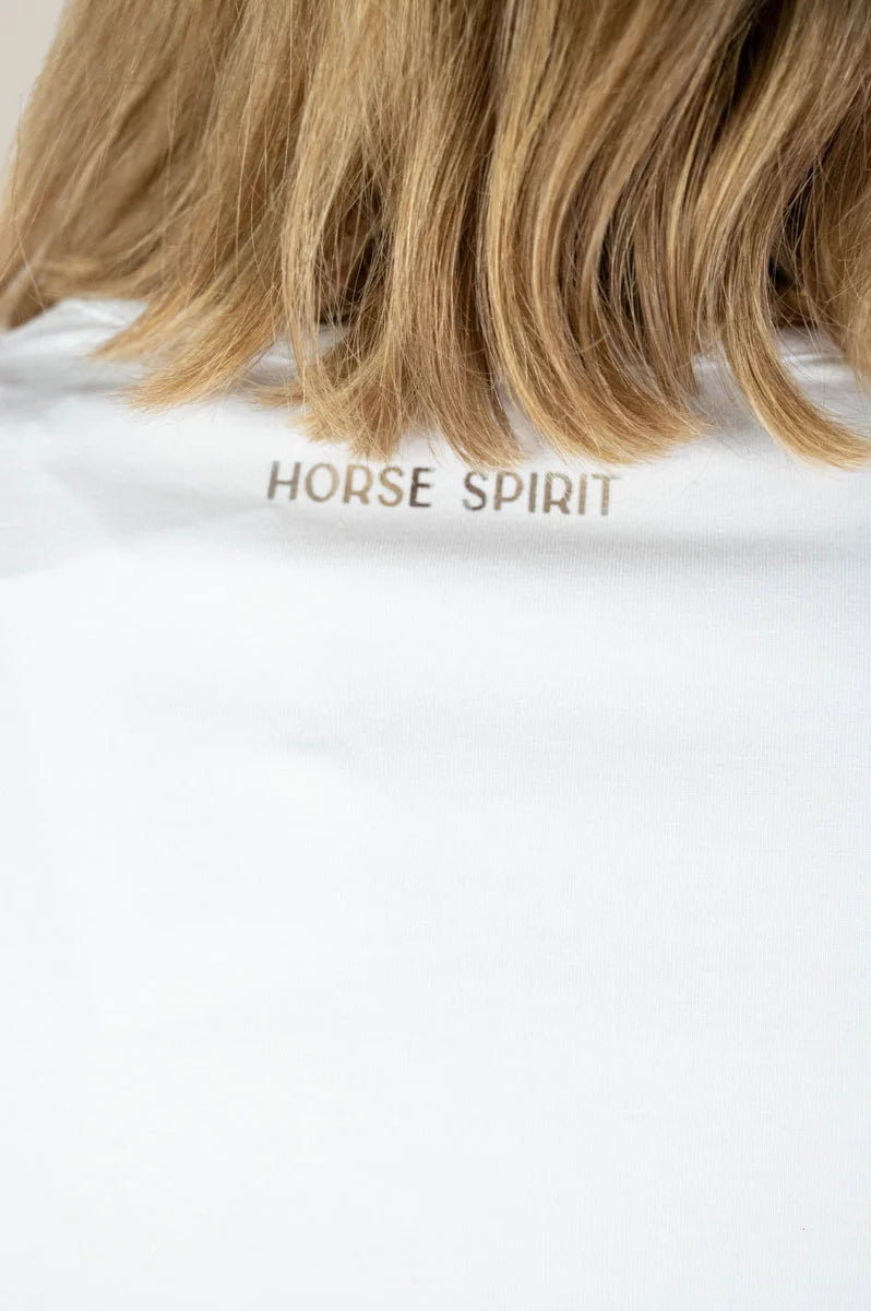 T-Shirt Barcelone Femme Horse Spirit Blanc/Argentée
