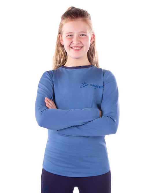 T-shirt manches longues Bleu Yazz Junior QHP